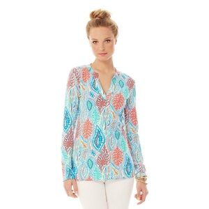 Lilly Pulitzer Odette Tunic Let Minnow